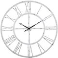 Utopia Alley Utopia Alley CL25WW 45 in. dia. Rivet Roman Industrial Oversize Wall Clock; White CL25WW